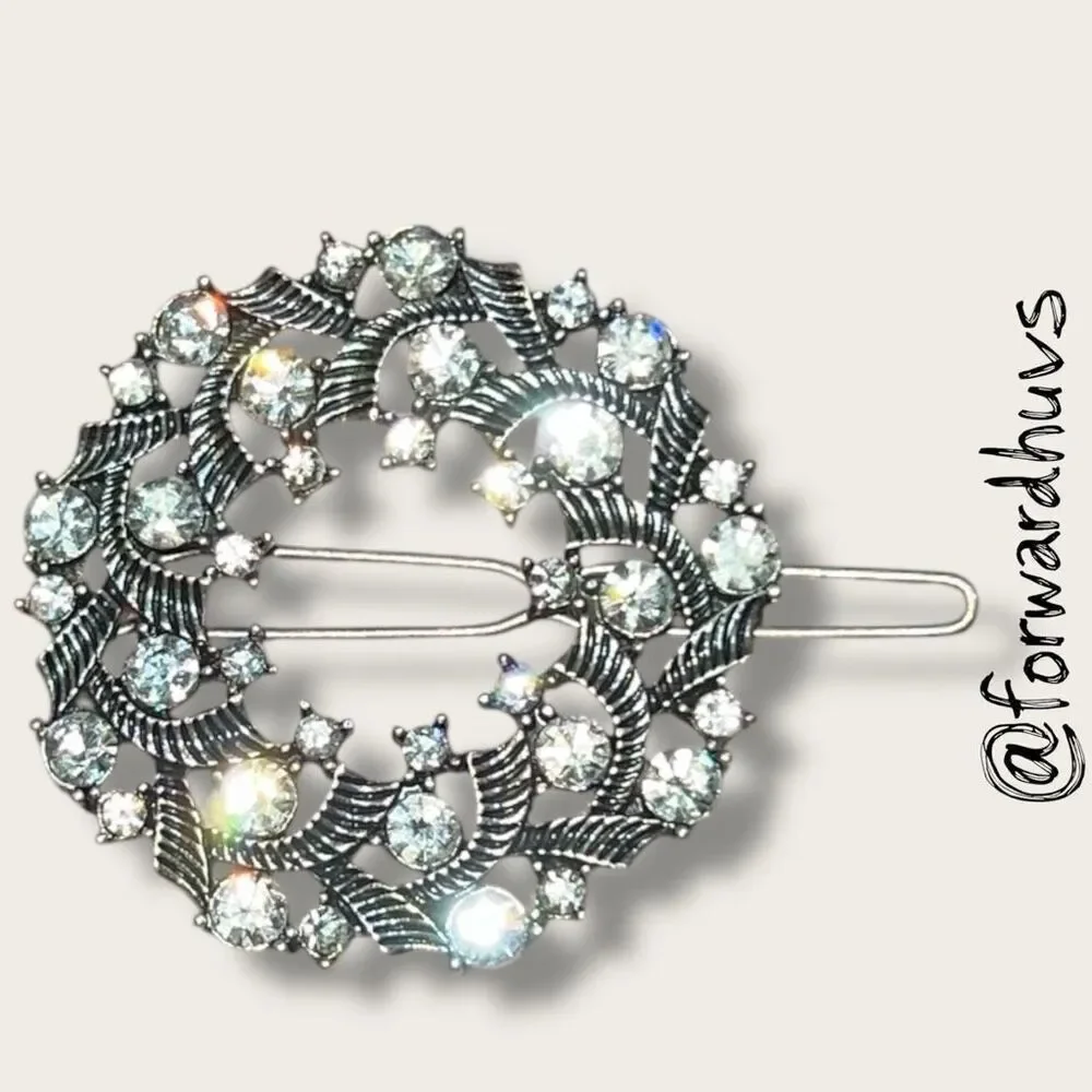 Bundle Sale 3 for $15 | Vintage Silver Tone Wreath Barrette